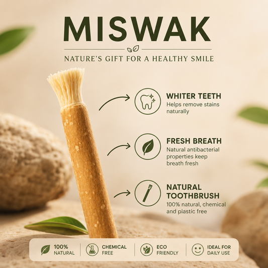 Ancient Organic Miswak Toothbrush 1pc