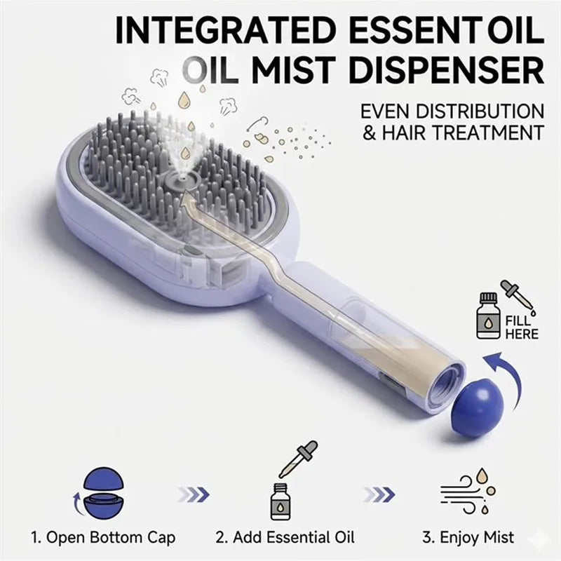 SteamGlow™ 5-in-1 Nano Mist Hair Therapy Brush